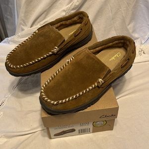 CLARK HUDSON BAT MOCCASIN SLIP-ON SHOES SLIPPERS MEN SIZE 10